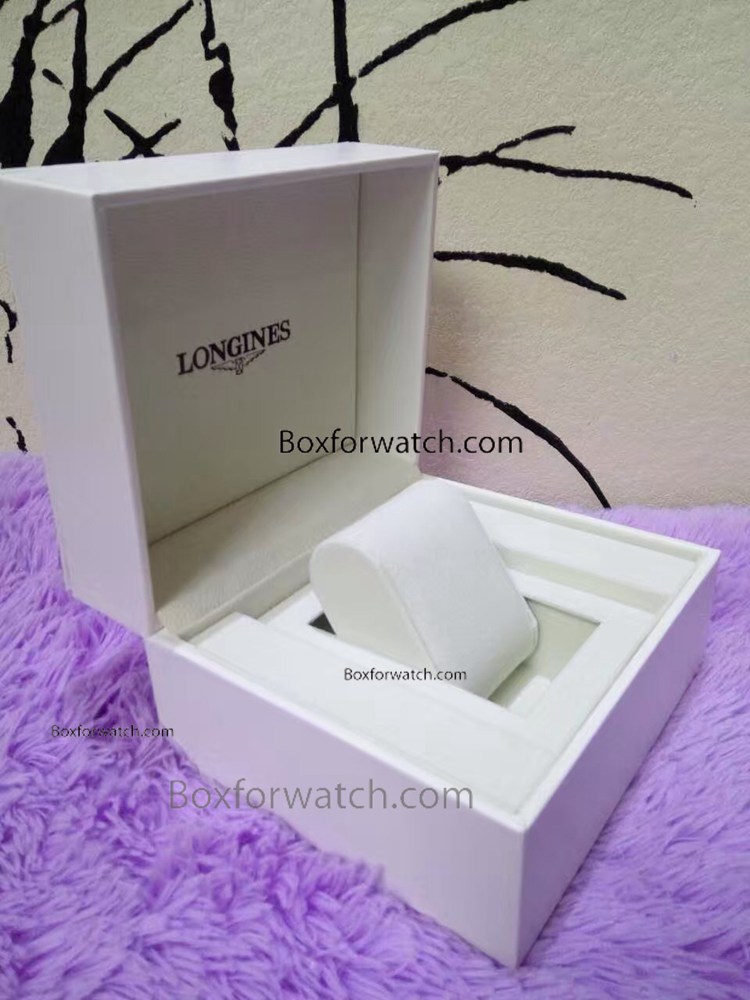 Replica Longines Watch Box Wholesale White Leather Larger Size